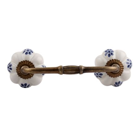Blue Protea Ceramic Bridge Handle